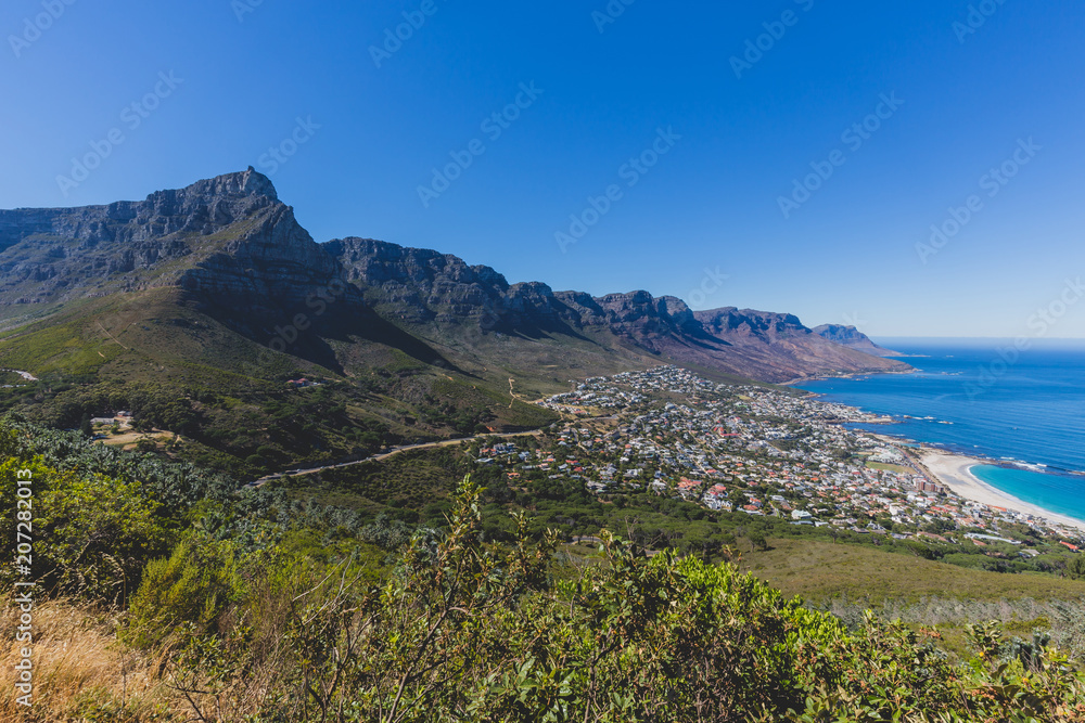 View of Table Mountain in Cape Town on a clear day