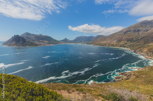 View of Hout Bay from Chapman's Peak Drive in Cape Town