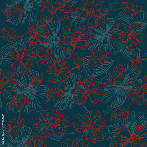 Floral vivid background vector illustration