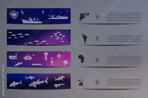 Leaflet cover presentation abstract map geographic business infographics, technology annual report brochure flyer design template vector