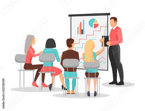 People at Business Training Look at Presentation