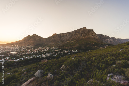 Table Mountain in Cape Town at sunrise © bradleyvdw