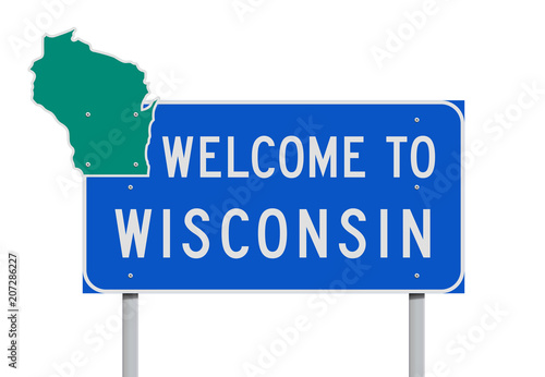 Welcome to Wisconsin road sign