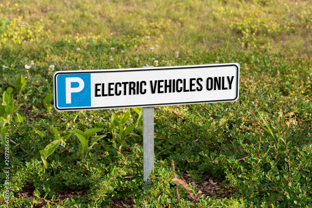 Ein Parkplatz für Elektro Auto