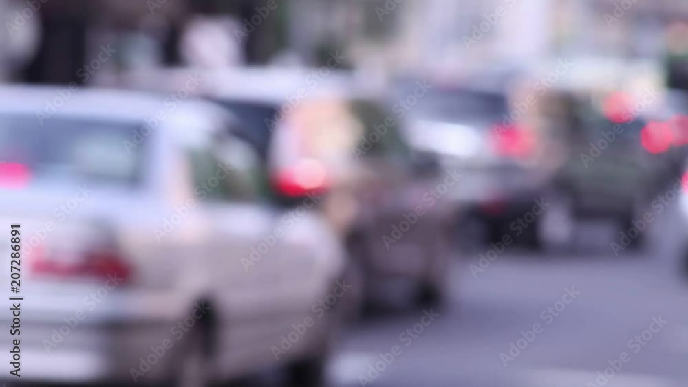 Rush hour. Motion blur traffic jam. Blur focus. Rush hour. Motion blur traffic jam. Blur focus.