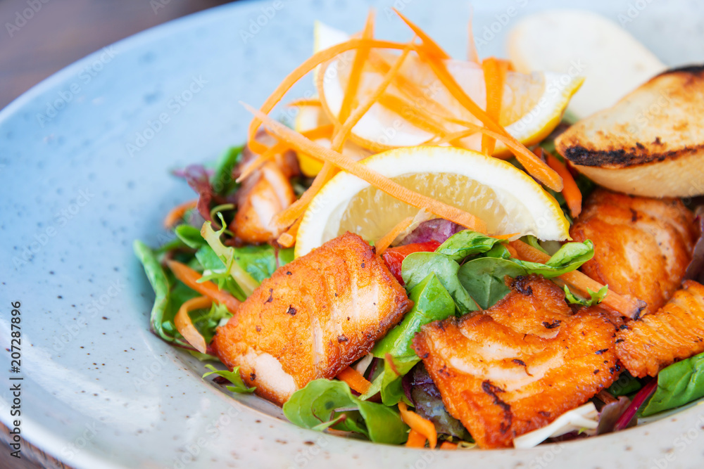 Fresh seafood salad with smoked salmon Fresh seafood salad with smoked salmon