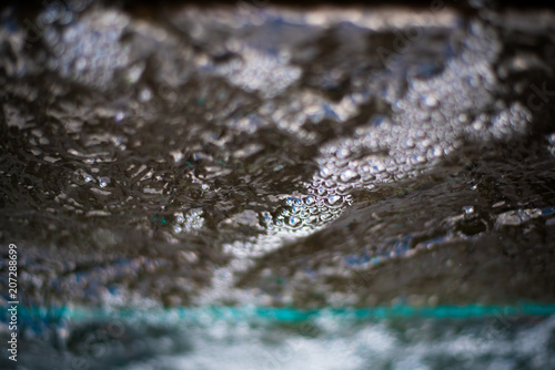 Abstract of bubbling water in a fountain