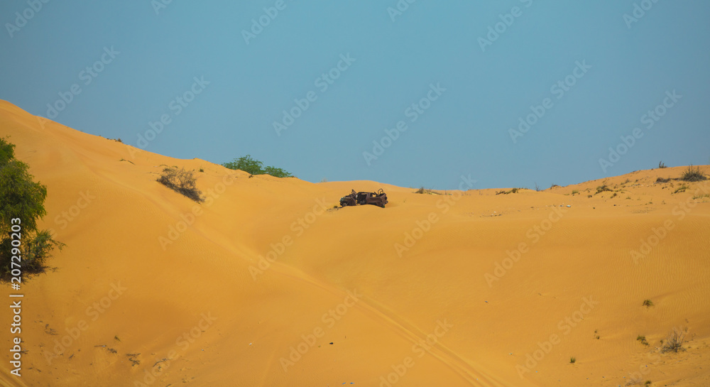 landscape of the Arabian sandy desert