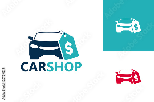 Car Shop Logo Template Design Vector, Emblem, Design Concept, Creative Symbol, Icon