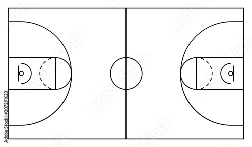 Basketball arena. White and black background. Vector illustration eps 10