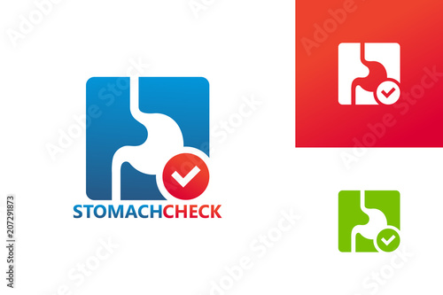 Stomach Check Logo Template Design Vector, Emblem, Design Concept, Creative Symbol, Icon