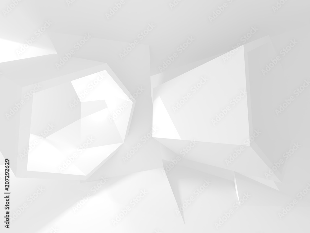 Obraz premium Futuristic White Architecture Design Background