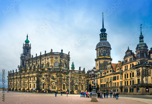 Fototapeta Naklejka Na Ścianę i Meble -  The amazing city of Dresden in Germany. European historical center and splendor.