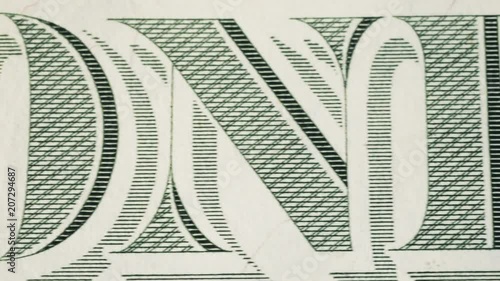 One dollar bill close up photo