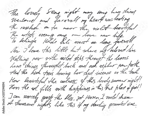 Handwritten letter Handwriting Calligraphy texture background photo