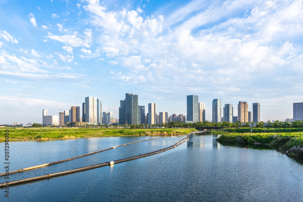 panoramic city skyline