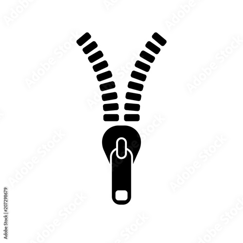 Vector icons zipper. vector illustration on white background