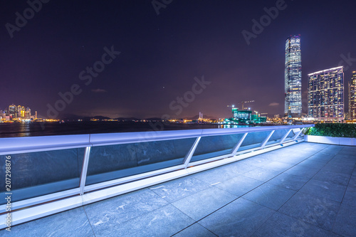 Canvas Print city skyline in hongkong