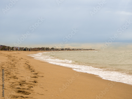Image of Castelldefels beach a stormy © sanedor