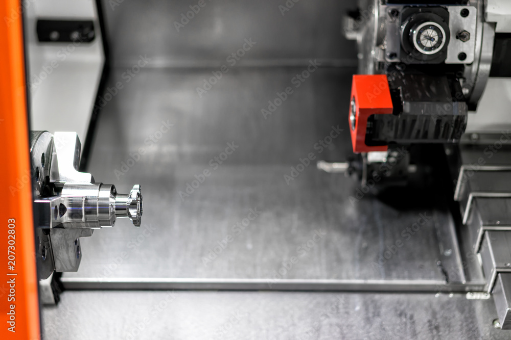 Steel metal automotive parts cutting machine process by CNC lathe Steel metal automotive parts cutting machine process by CNC lathe