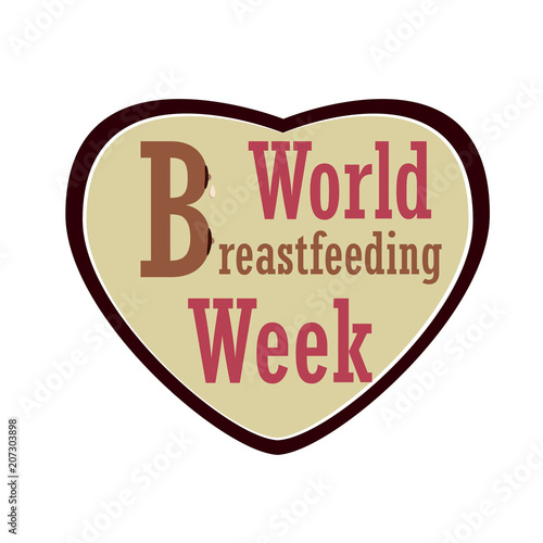 Inscription with the letter B, imitating the woman's chest against the background of the heart.