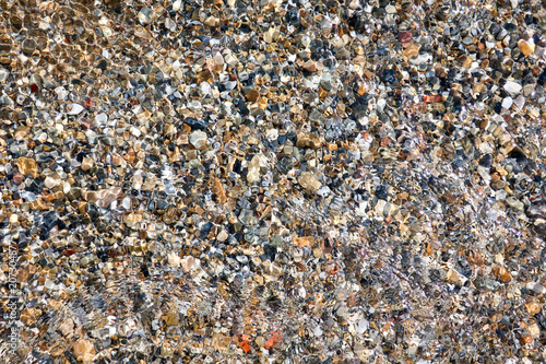 Stone and gravel under wate...