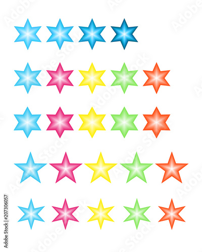 Colored stars set