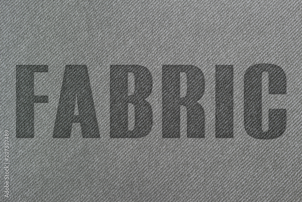 FABRIC word gray texture