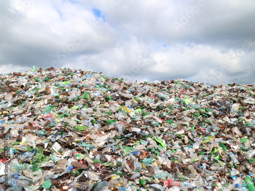 sorted waste, plastic bottles