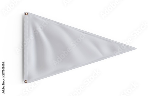 Blank Boat Flag and Yacht Flag for Design Presentation. 3d render illustration.