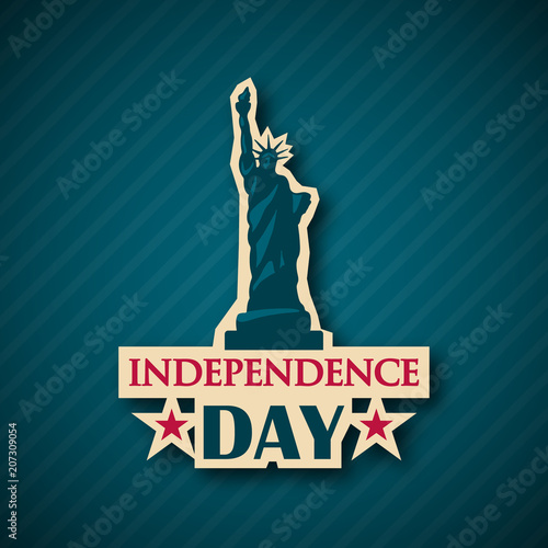 Independence day vector background. NYC, USA symbol, 4th of July.