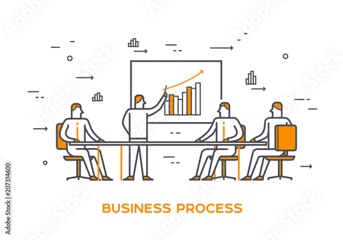 Icon illustration Business 03 Business process