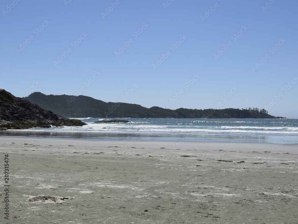 scenic seascape viewed from Chesterman beach in Tofino, Vancouver Island British Columbia Canada scenic seascape viewed from Chesterman beach in Tofino, Vancouver Island British Columbia Canada