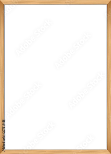 Blank wooden frame. Vector template