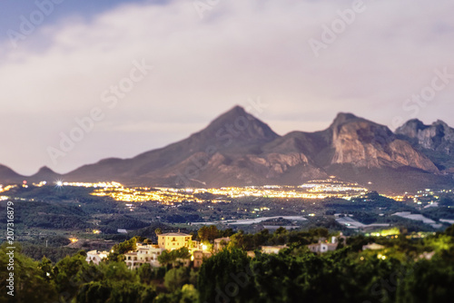 Panoramic view over Altea town