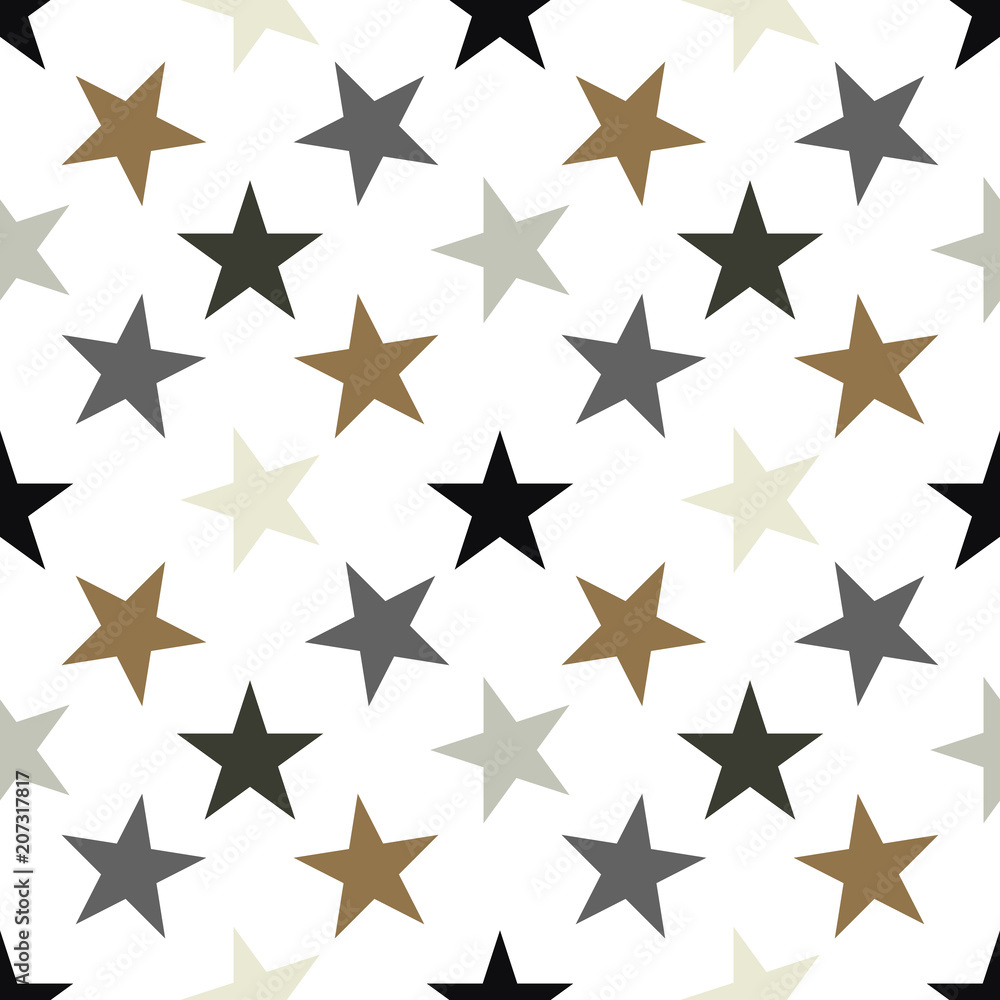 Seamless pattern with stars on white background. Vector illustration. Seamless pattern with stars on white background. Vector illustration.