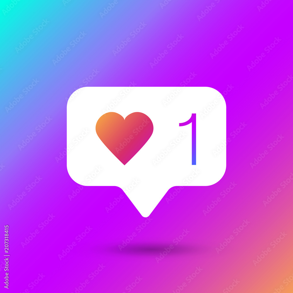 New counter web icon for social networks. New follower colorful card. Vector illustration. New counter web icon for social networks. New follower colorful card. Vector illustration.
