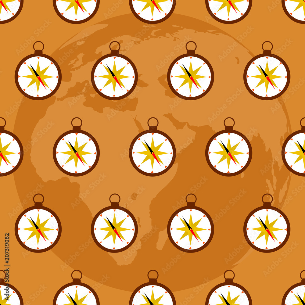 Seamless pattern with compass. Vector illustration.Can be used as texture for fabric, background, in web design and etc. Seamless pattern with compass. Vector illustration.Can be used as texture for fabric, background, in web design and etc.