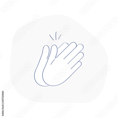 Applause, Clapping hands. Clap, congratulations, compliment, applause hands, awards, clapping hands, cheers or celebration symbol concept