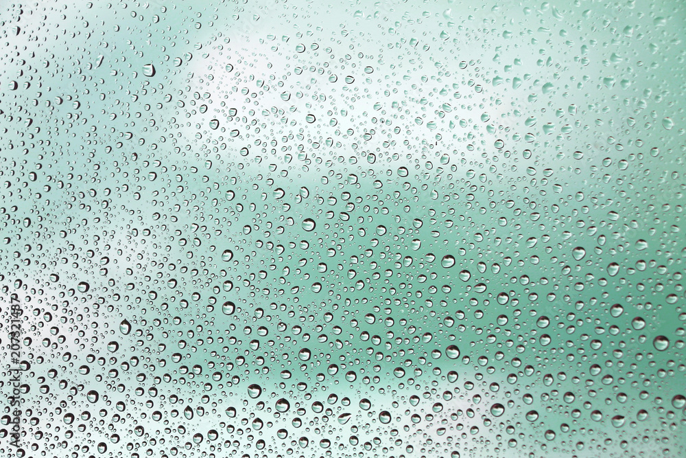 Rain drops on window glass , rainy day Rain drops on window glass , rainy day
