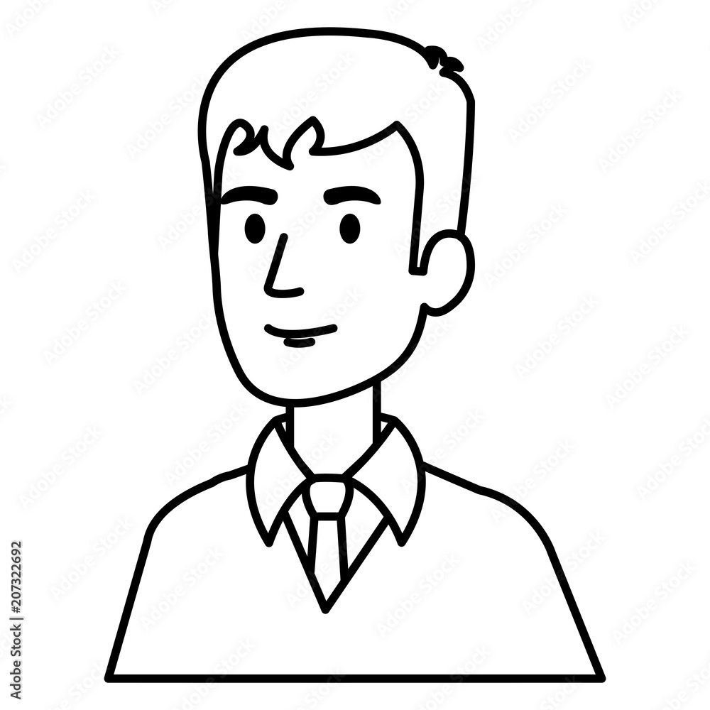 businessman avatar character icon vector illustration design