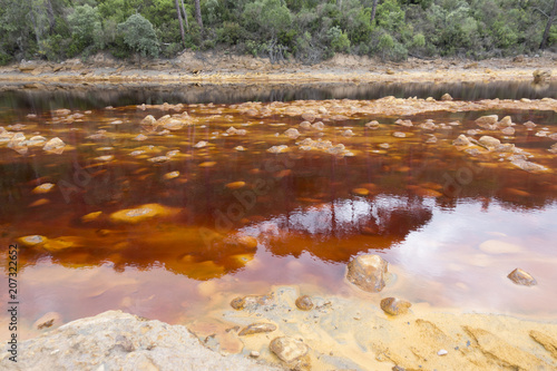 Red River (Rio Tinto) in Huelva, Spain