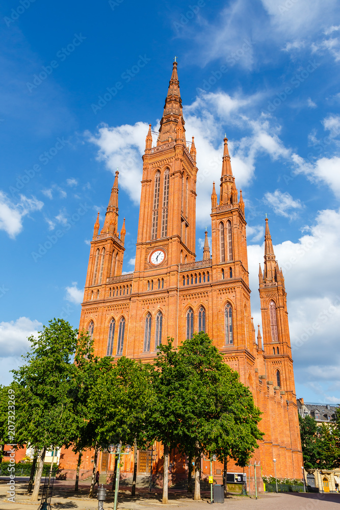 Wiesbaden, die Marktkirche. 31.05.2018.