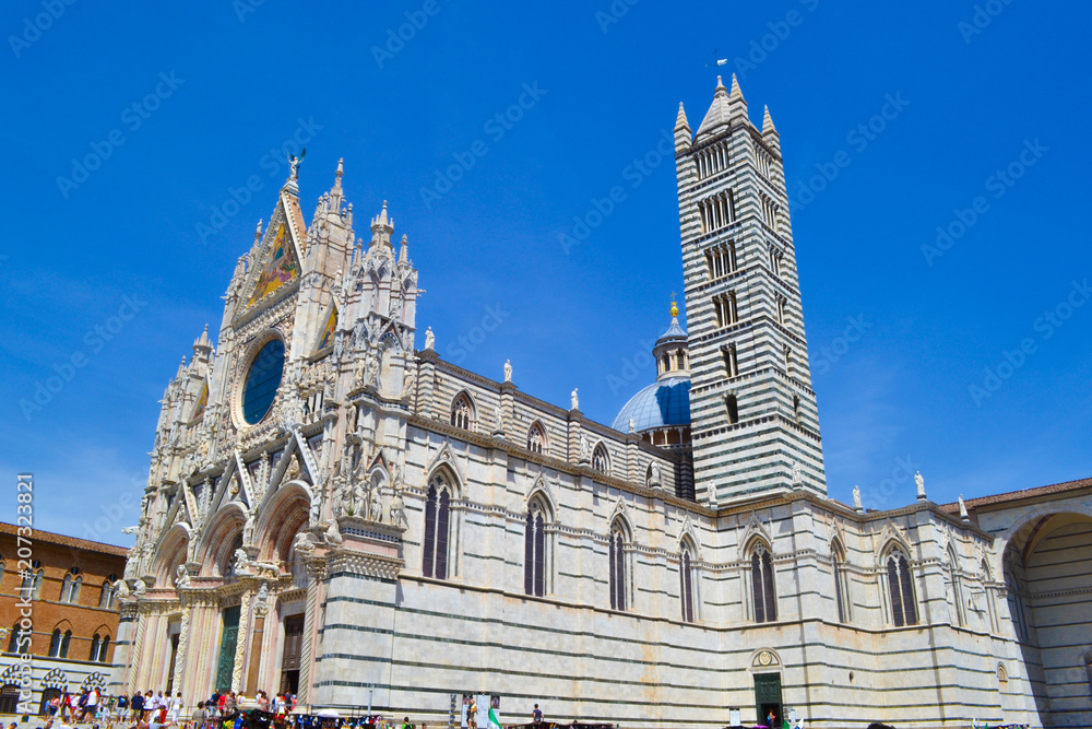 Siena Cathedral (Duomo di Siena, Metropolitan Cathedral of Saint Mary of the Assumption or Cattedrale Metropolitana di Santa Maria Assunta) in Piazza del Duomo (Duomo Square), Siena, Italy