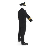 Airline Pilot Uniform on white. 3D illustration