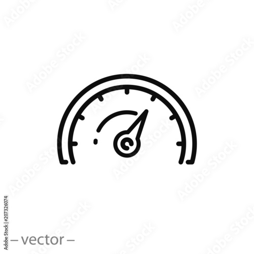 speed icon, line sign - vector illustration eps10