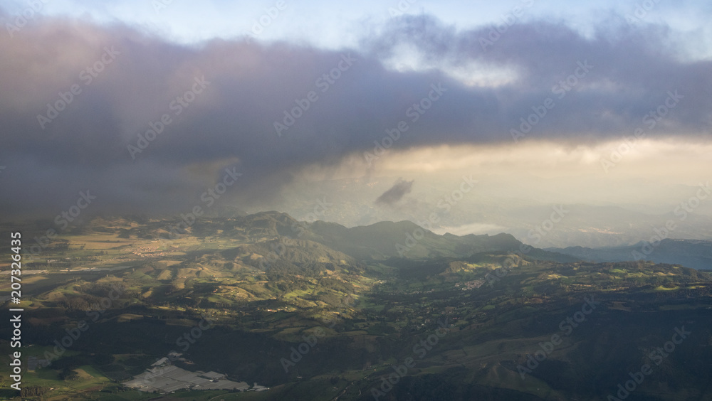 Aerial view of the landscape near Bogota (Colombia) Aerial view of the landscape near Bogota (Colombia)