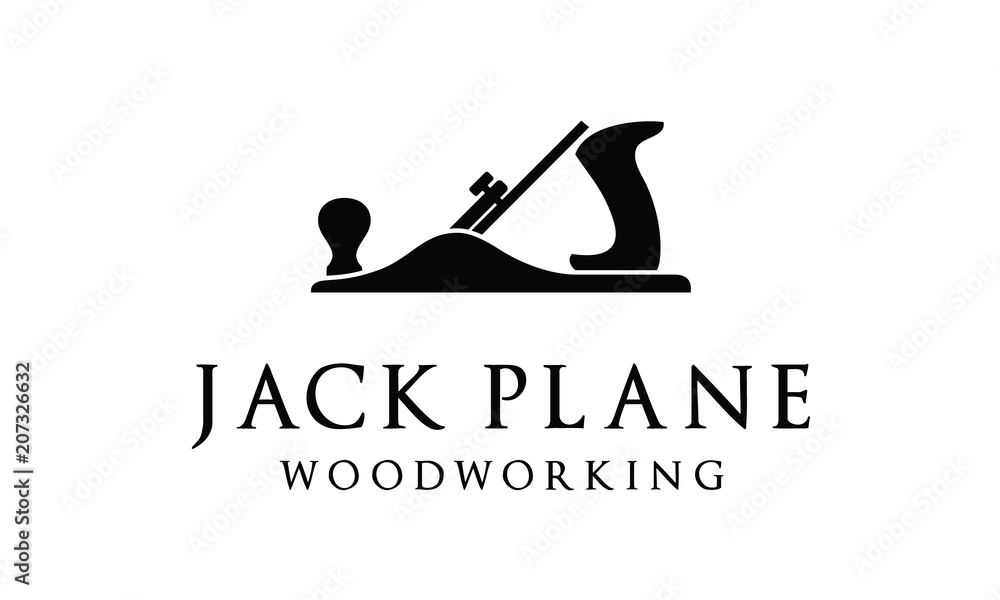 Wooden Fore Plane or Jack Plane Silhouette for Classic Vintage Woodworking  Carpentry Logo design Stock Vector | Adobe Stock