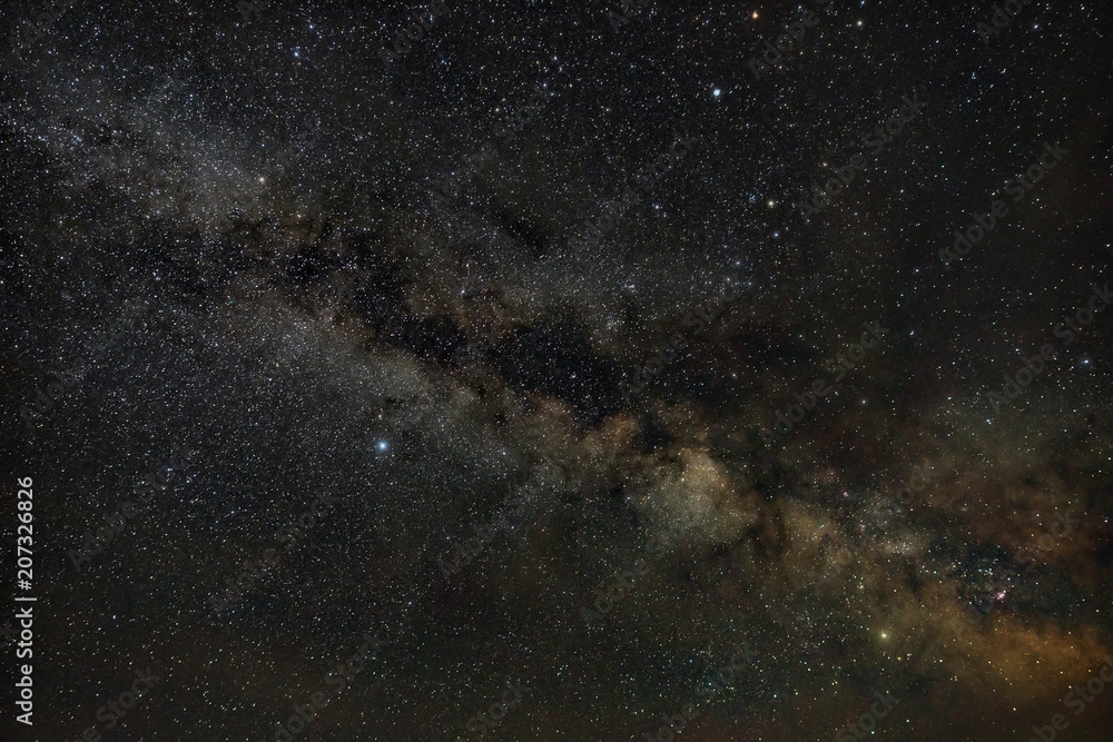 Galaxy The Milky Way in the night sky with stars. A view of the open space. Long exposure. Galaxy The Milky Way in the night sky with stars. A view of the open space. Long exposure.