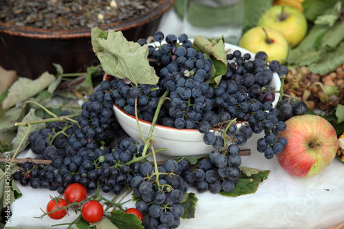 Garden harvest of homegrown produce photo